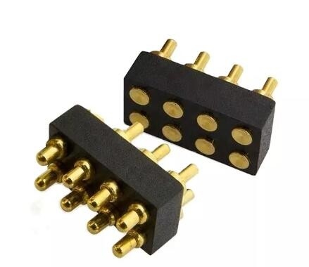 5p 12p thử nghiệm mùa xuân Probe Pogo Pin On Connector vàng mạ đồng Pogo Pin 15mm