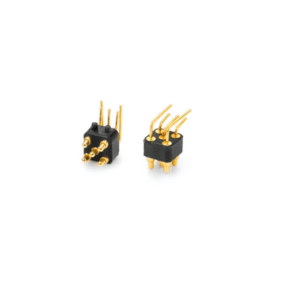 1 Amp PA66 góc phải Pogo Pin Spring Loaded Connectors cho thiết bị sạc