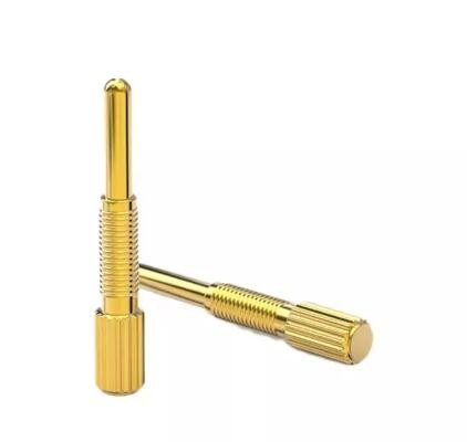 Đồng Điện Pogo Pins Bọc vàng 4mm bề mặt núi Pogo Pin Threaded