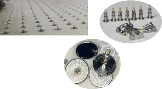 RoHS Magnetic Right Angle Pogo Pins Vàng Palting lạnh